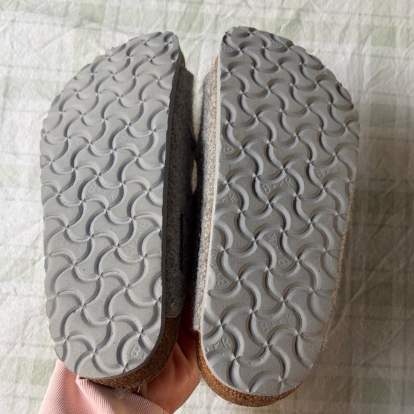 Birkenstock Soft Gray Wool Slippers - Picture 4 of 11